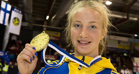 Sofia Mattsson är europamästare igen. Hon har vunnit EM-guld tre gånger. Foto: Jonas Ekströmer/TT.